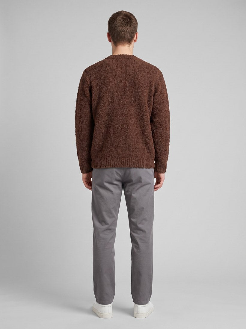 Dun Textured Sweater - Rum Raisin - back