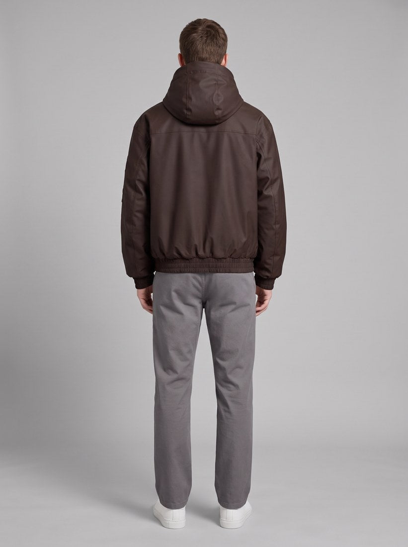 Lohja Insulated Bomber Jacket - Bark - back