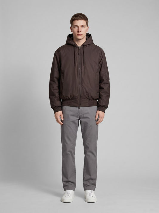 Lohja Insulated Bomber Jacket - Bark - front