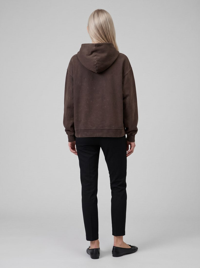 Women’s Hooded Lambert Sweat - Tobacco, Moon wash - back