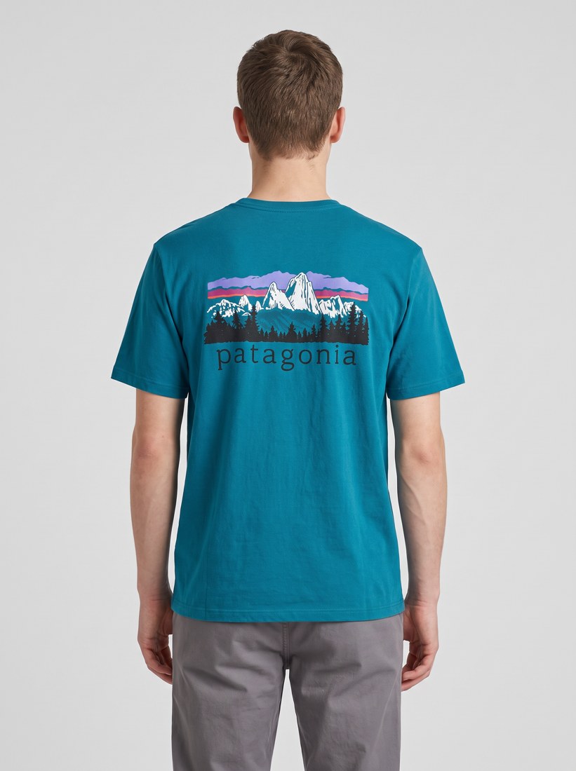 M's Fitz Roy Foothills T-Shirt - GLCB - Glacial Blue - back