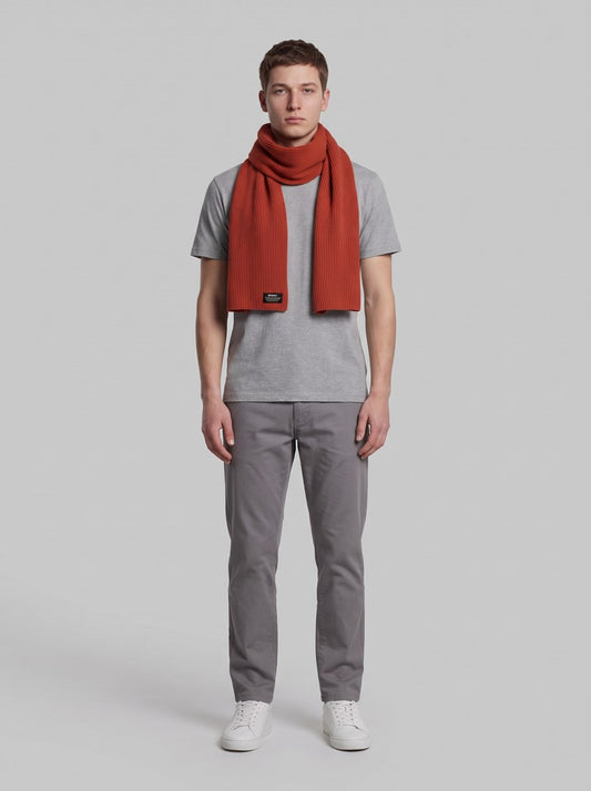 SIERRA WOOL SCARF - BURNEDORANGE - front