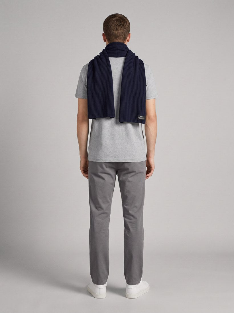 SIERRA WOOL SCARF - DEEP NAVY - back