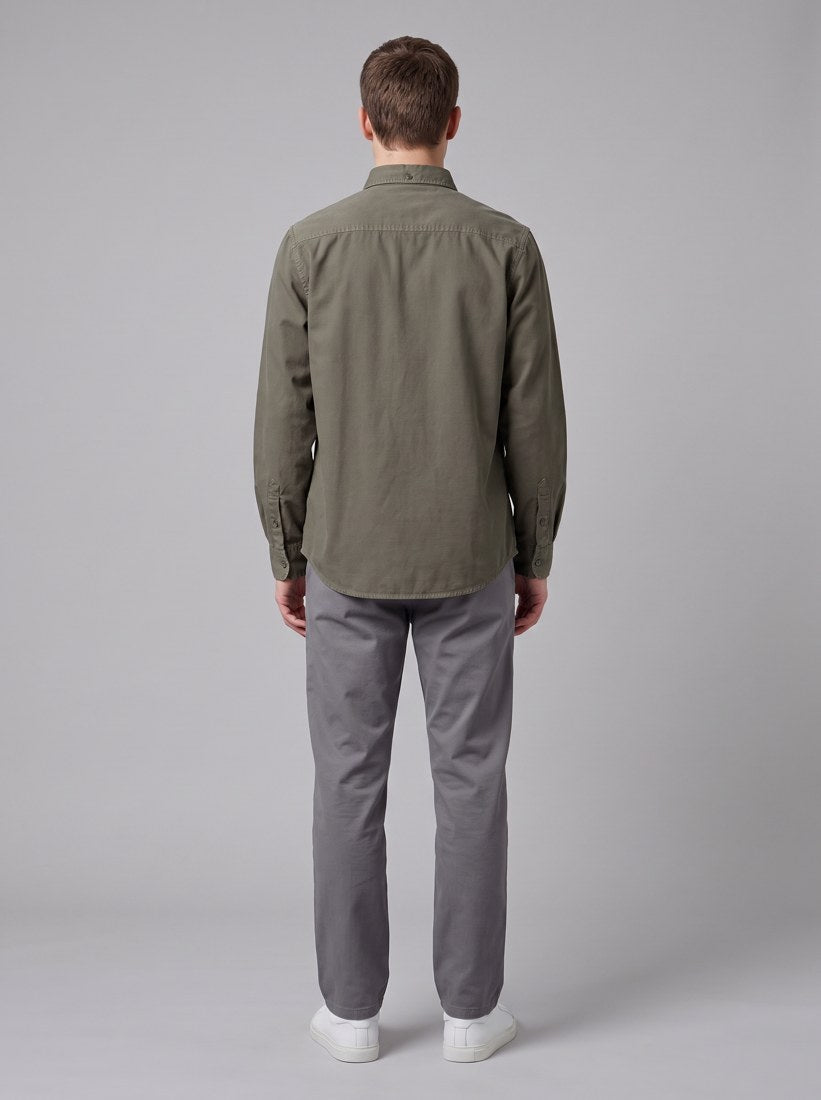 L/S Bolton Shirt - Shungite, Garment dyed - back
