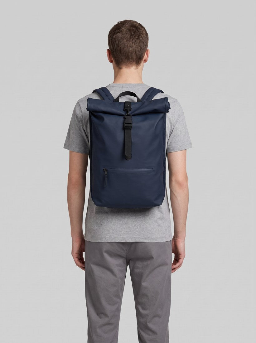 Rolltop Rucksack - Navy - back