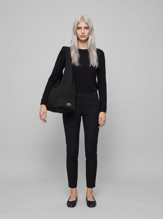 Borsa Big Shoulder Tika - Black - front