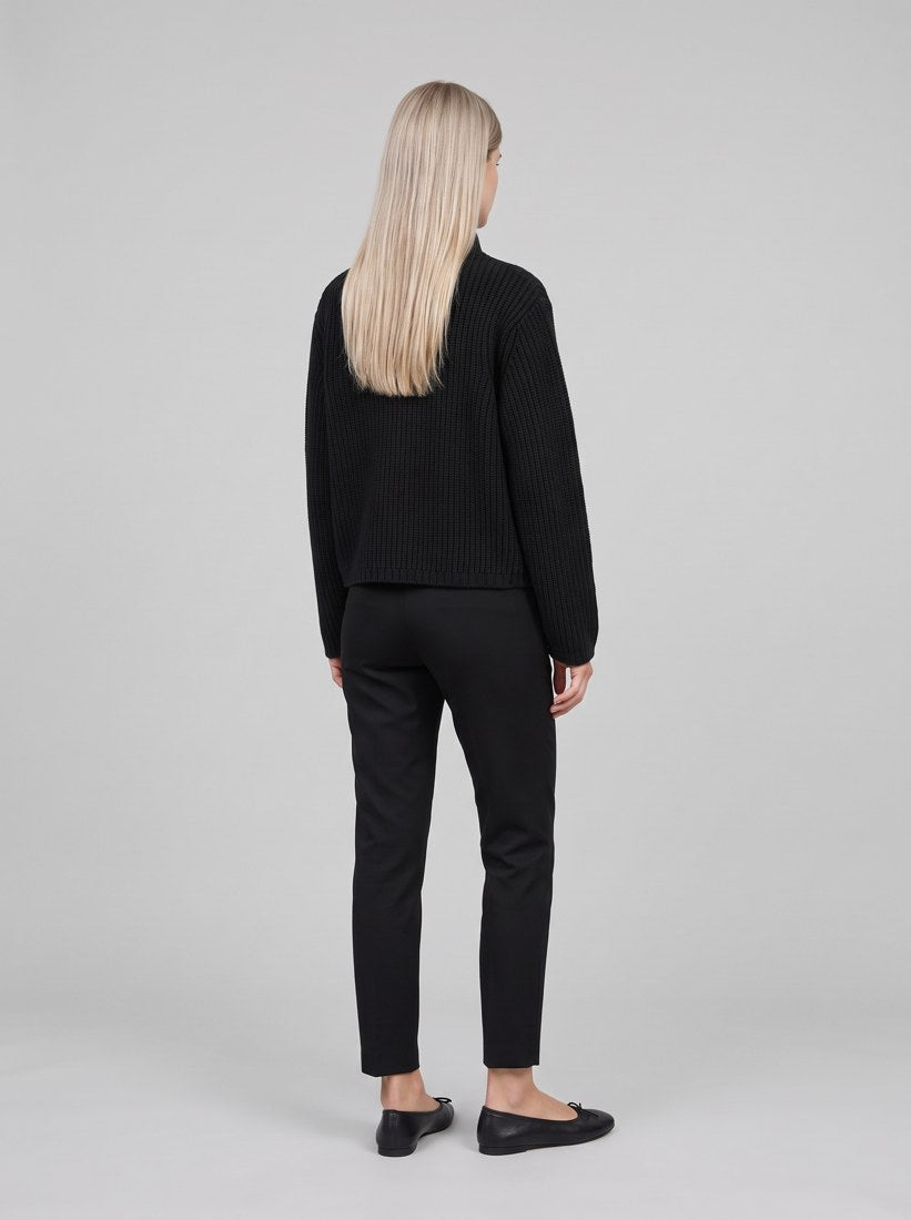 Women’s Detroit Half Zip Sweater - Black - back