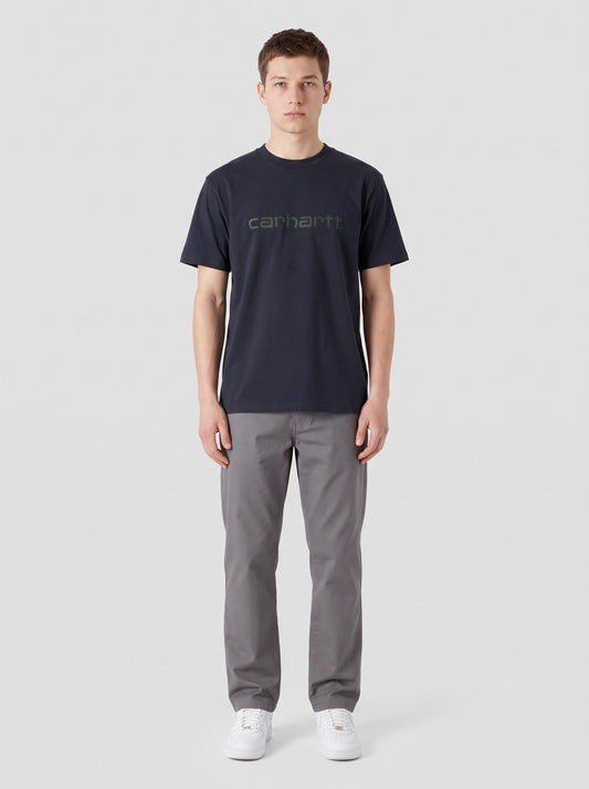 S/S Script T-Shirt - Dark Navy / Dark Scarab - front