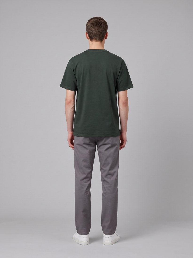 S/S Script T-Shirt - Dark Scarab / Palisander - back