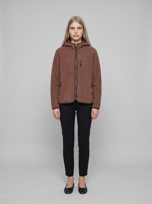 W's Retro Pile Hoody - BRMB - Berm Brown - front