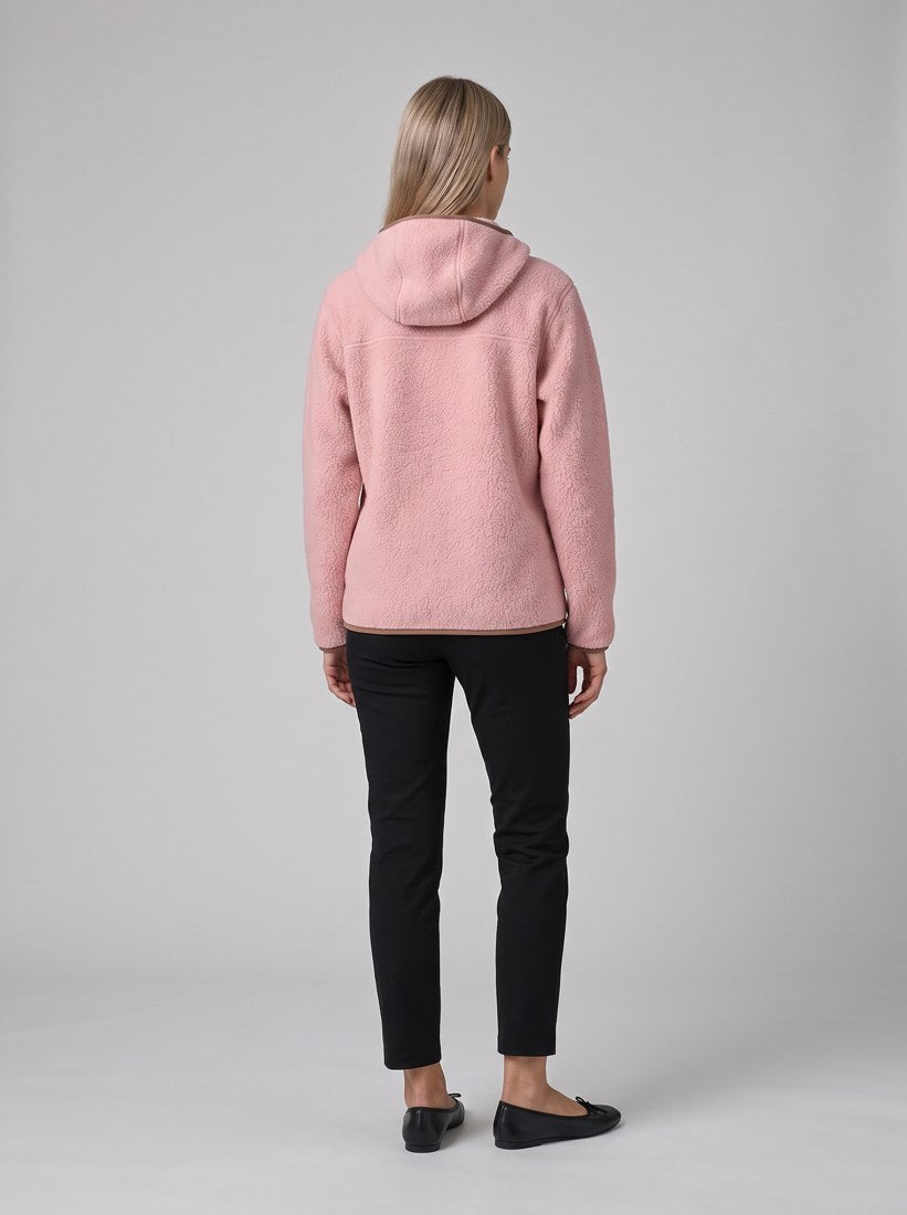 W's Retro Pile Hoody - FUZM - Fuzzy Mauve - back