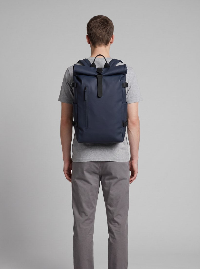 Rolltop Rucksack Large - Navy - back