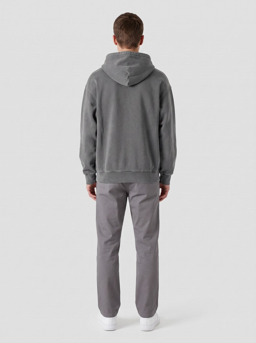 Hooded Vista Sweatshirt - Black, Garment dyed - back