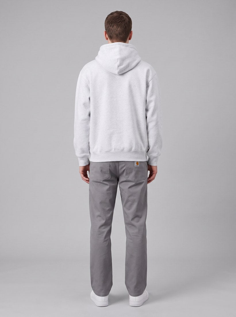 Hooded Carhartt Sweatshirt - Ash Heather / Graphite - back