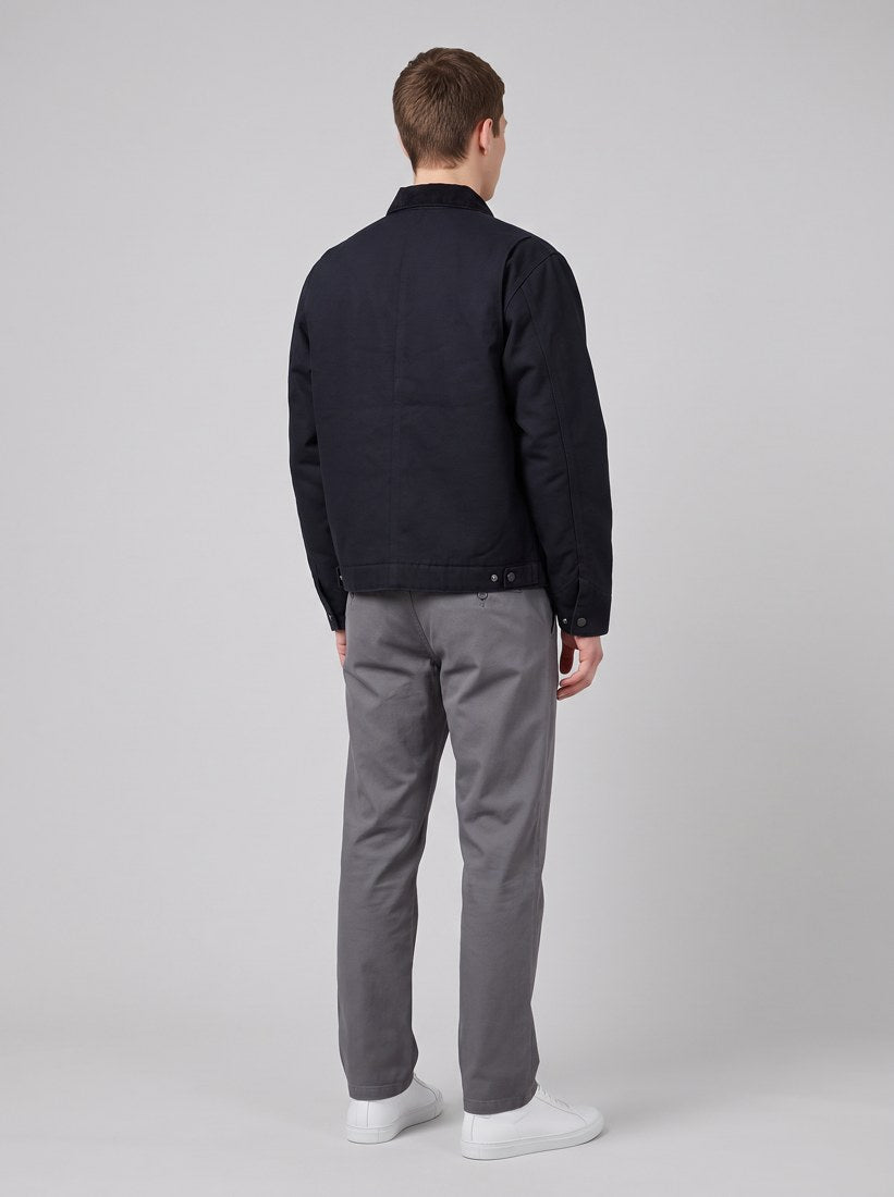 Detroit Jacket (Winter) - Dark Navy / Black, Rigid - back