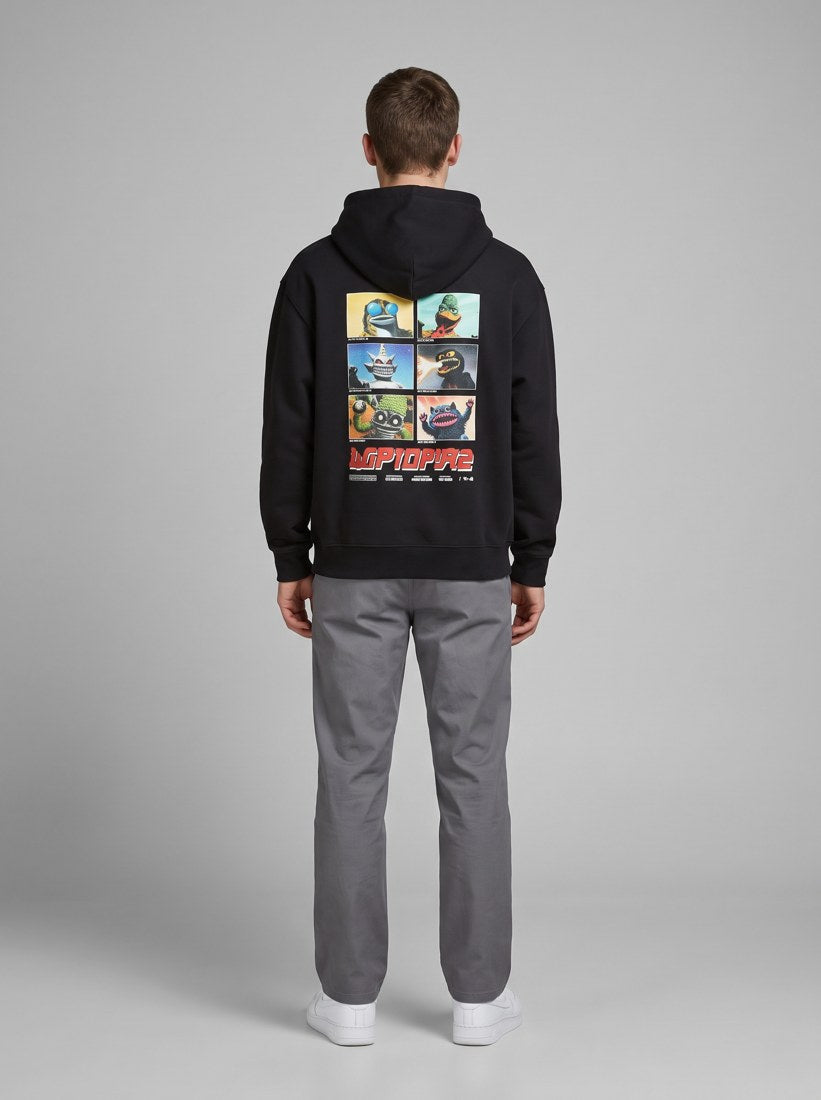 Hooded Wiptopia 2 Sweat - Black - back