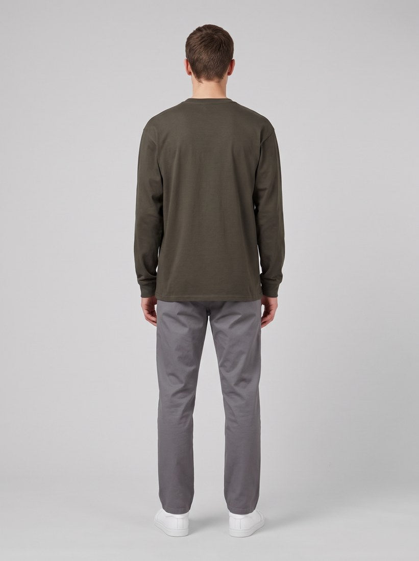 L/S Chase T-Shirt - Shungite / Gold - back