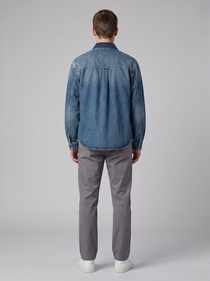 Oakland Shirt Jac - Blue / Dark Navy, Worn used wash - back