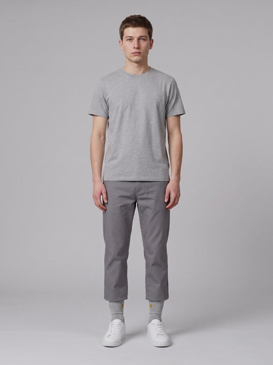 Chase Socks - Grey Heather / Gold - front
