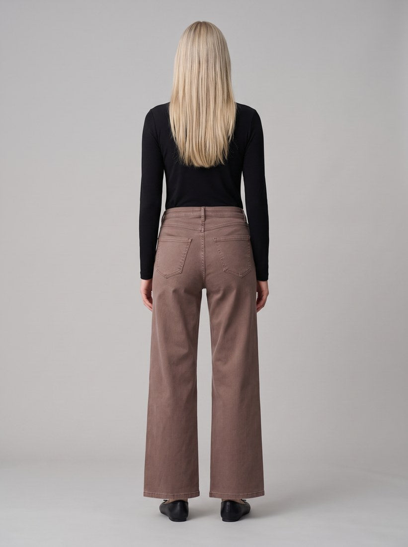 251968F26 Goldie | Jeans elasticizzati classici a gamba larga - Pantaloni - Joseph Ribkoff - 4463-Visone - back