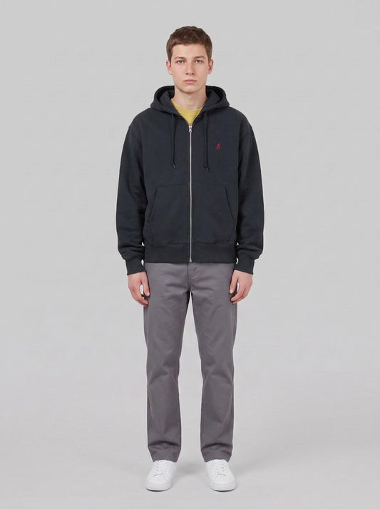 Gramicci One Point Zip Hooded Sweatshirt - Felpe - Gramicci - Vintage Black - front