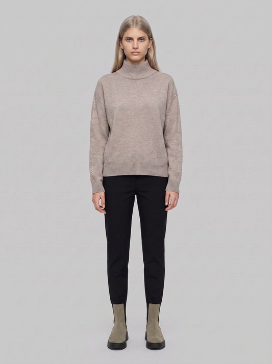Theda Chelsea Pelle scamosciata - Taupe - front
