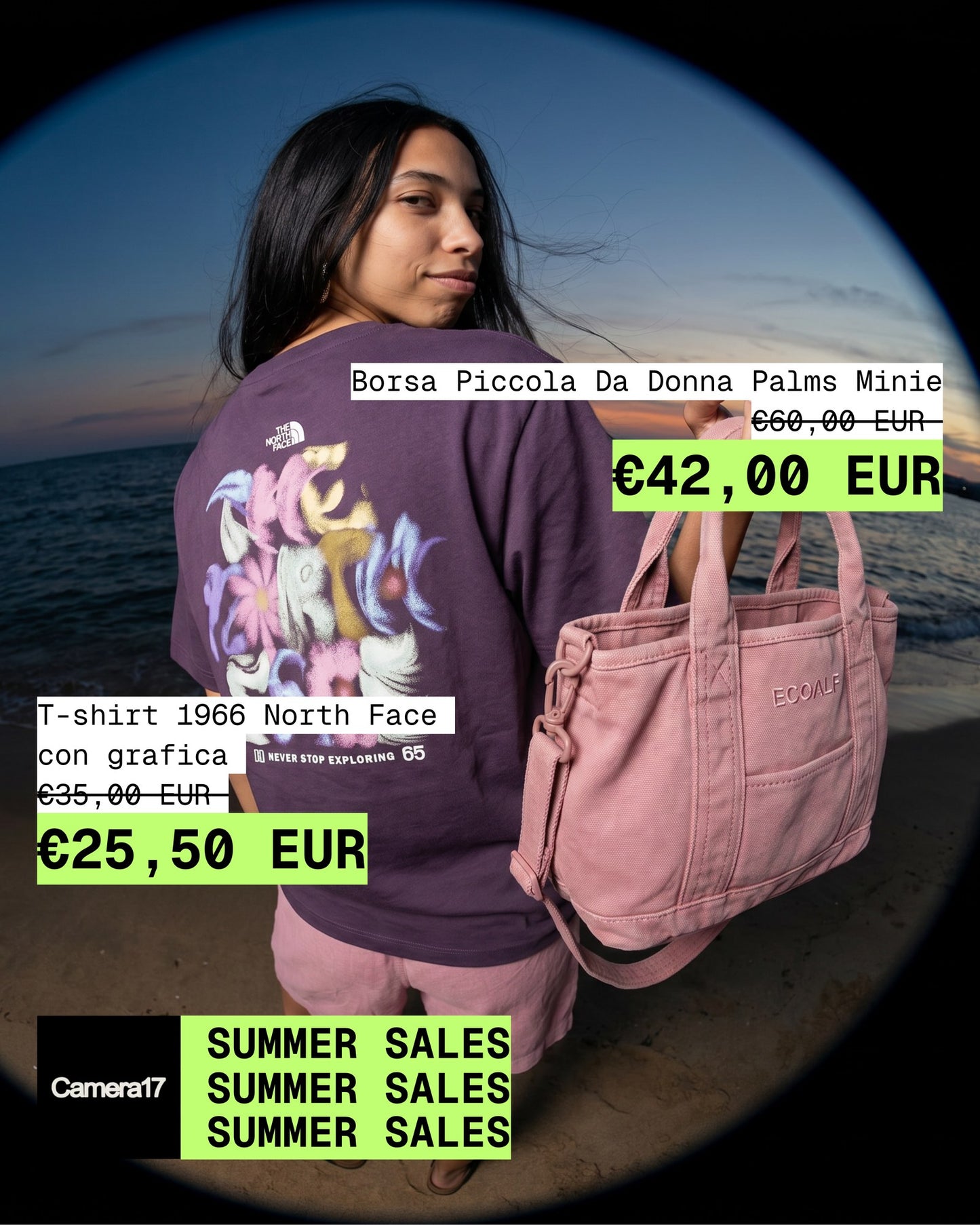 Grafica North Face, tocco rosa