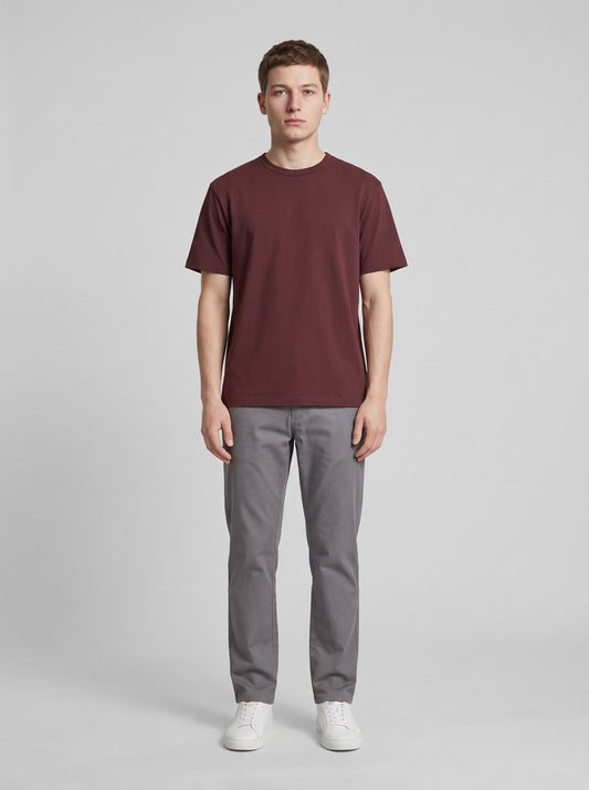 Regular Basic T-Shirt - Rum Raisin - front