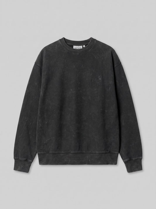 Lambert Sweatshirt - Black, Moon wash - packshot