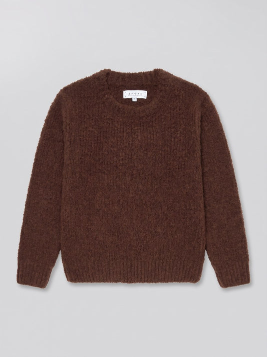 Dun Textured Sweater - Rum Raisin - packshot