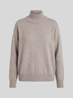 264934 Maglione dolcevita decorato