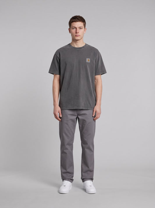 S/S Vista T-Shirt - Black, Garment dyed - front