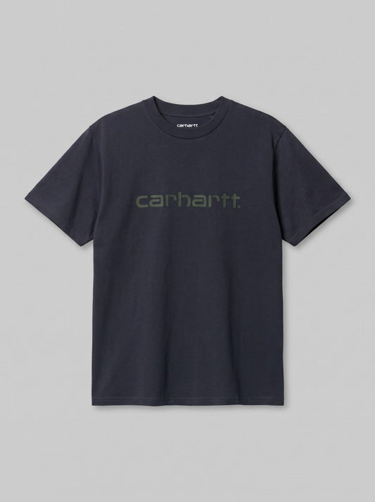 S/S Script T-Shirt - Dark Navy / Dark Scarab - packshot