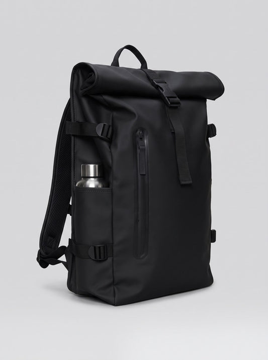 Rolltop Rucksack Large - Black - packshot