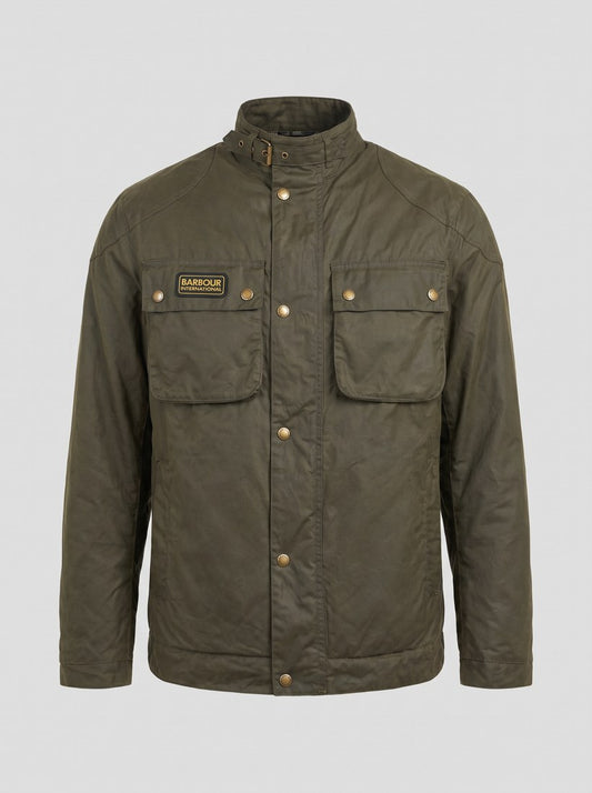 Giacca cerata invernale Merton - Olive Night - packshot