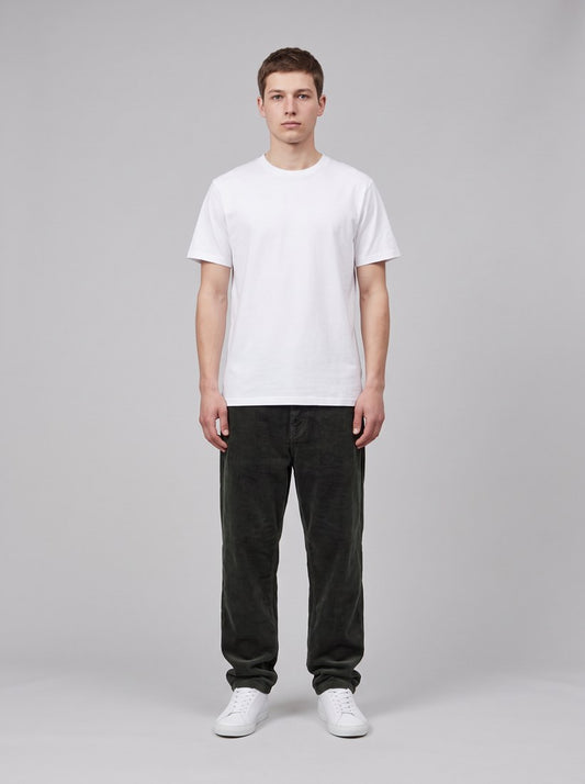 Newel Pant velluto - Raven, Rinsed - front