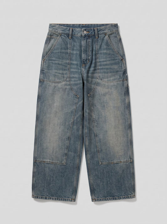 Oakland Pant - Blue, Worn used wash - packshot