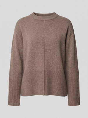 263959 Maglione girocollo squadrato in lana