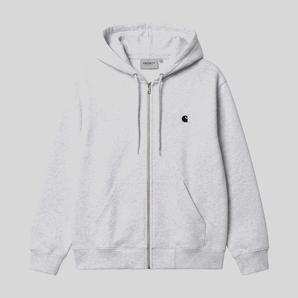 Hooded Mack Sweat Jacket - Felpe - Carhartt WIP - Ash Heather / Black - packshot