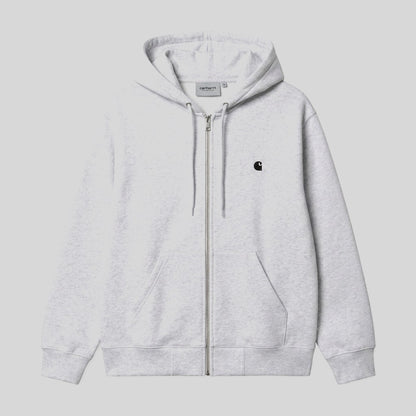 Hooded Mack Sweat Jacket - Felpe - Carhartt WIP - Ash Heather / Black - packshot