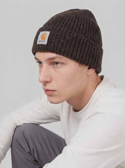 Anglistic Beanie fw26 - Cappelli - Carhartt WIP - Speckled Tobacco - side