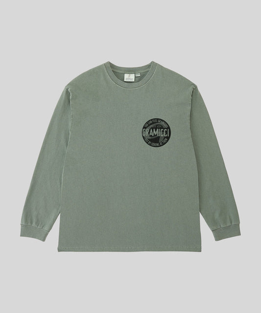 Gramicci Pigment Dyed Icon Long Sleeve Tee - T-Shirt e Polo - Gramicci - SAGE PIGMENT - packshot