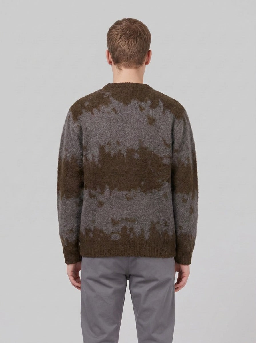 Gramicci Mohair Splatter Sweater - Maglieria - Gramicci - SLATE SPLATTER - back