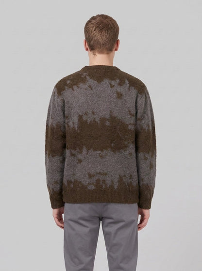 Gramicci Mohair Splatter Sweater - Maglieria - Gramicci - SLATE SPLATTER - back