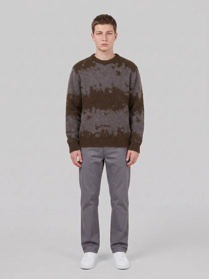 Gramicci Mohair Splatter Sweater - Maglieria - Gramicci - SLATE SPLATTER - front