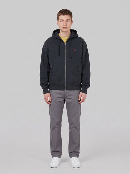 Gramicci One Point Zip Hooded Sweatshirt - Felpe - Gramicci - Vintage Black - front