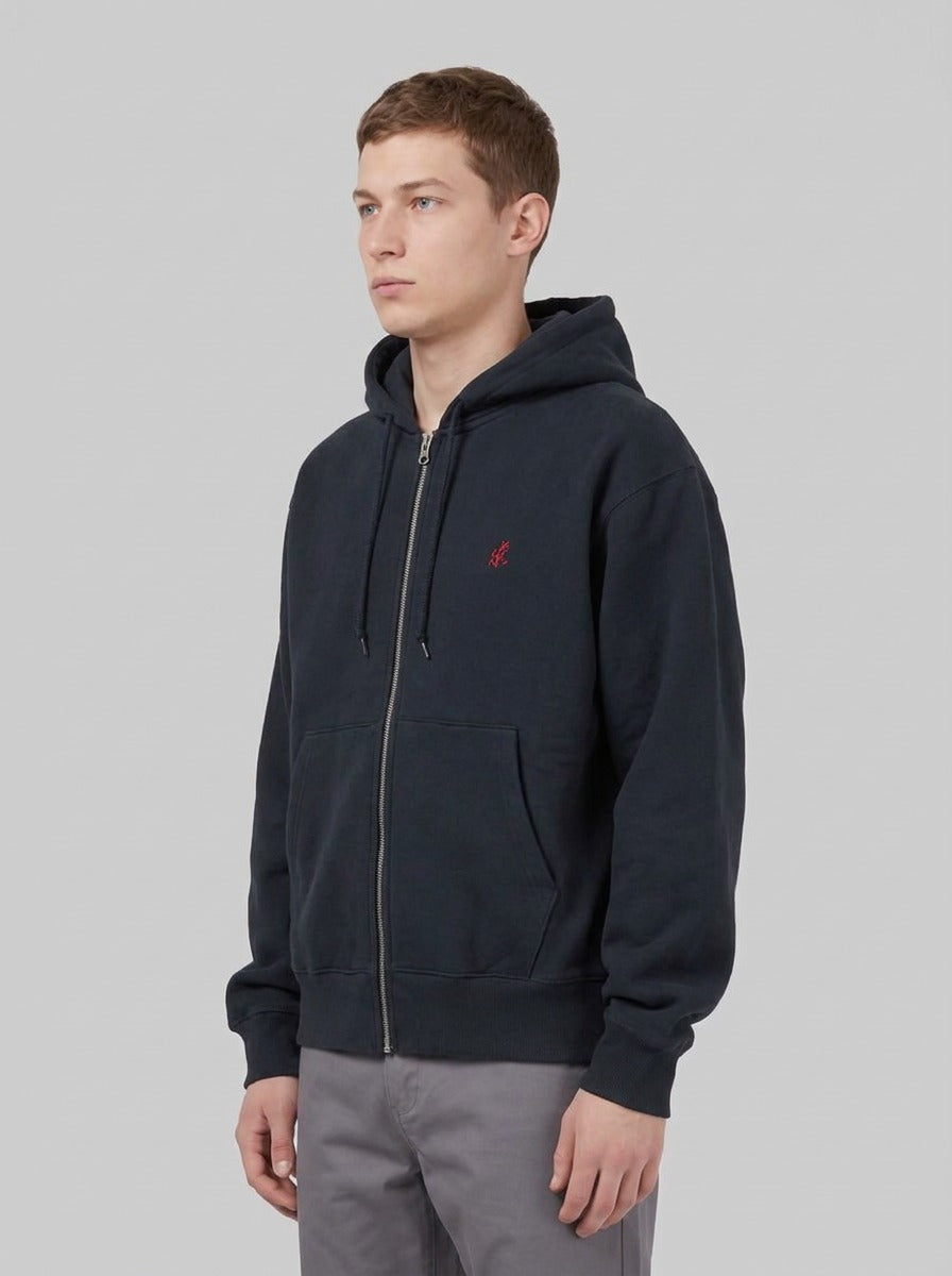 Gramicci One Point Zip Hooded Sweatshirt - Felpe - Gramicci - Vintage Black - side