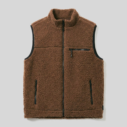 Gramicci Reversible Sherpa Vest - Maglieria - Gramicci - DARK BROWN / BLACK - packshot
