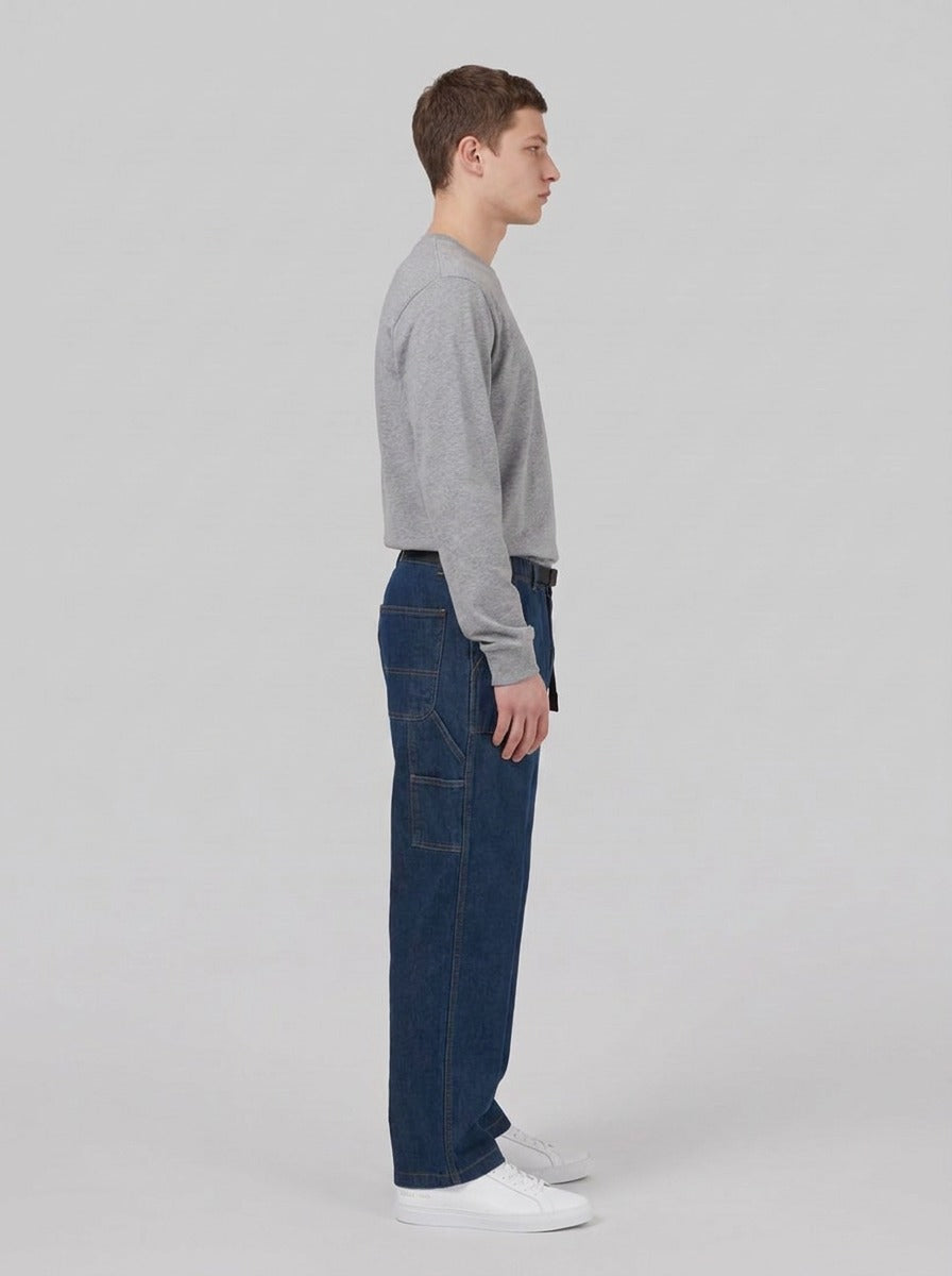 Gramicci Denim Fatigue Pants - Pantaloni - Gramicci - RINSED INDIGO - side