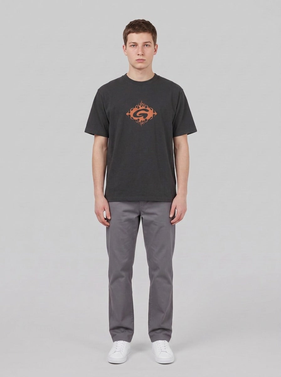 Gramicci Flames Tee - T-Shirt e Polo - Gramicci - Vintage Black - front